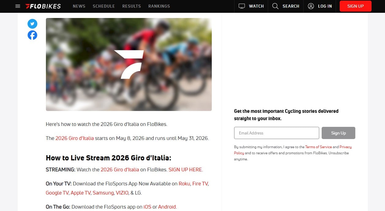 Flobikes Giro D'italia Streaming