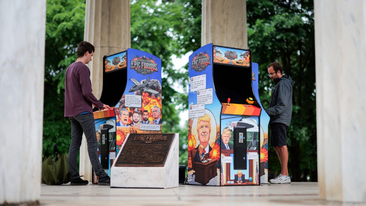 Activists Install Arcade Game Mocking Trump on the National Mall. You Can Play It in Your Browser Right Now