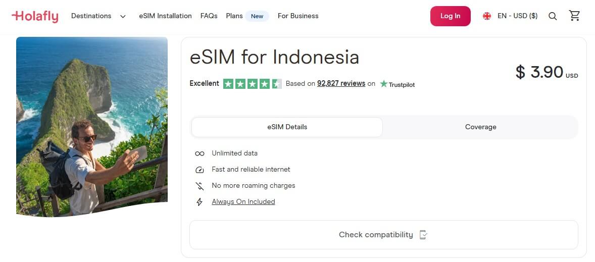 Holafly Best Esim Bali Indonesia