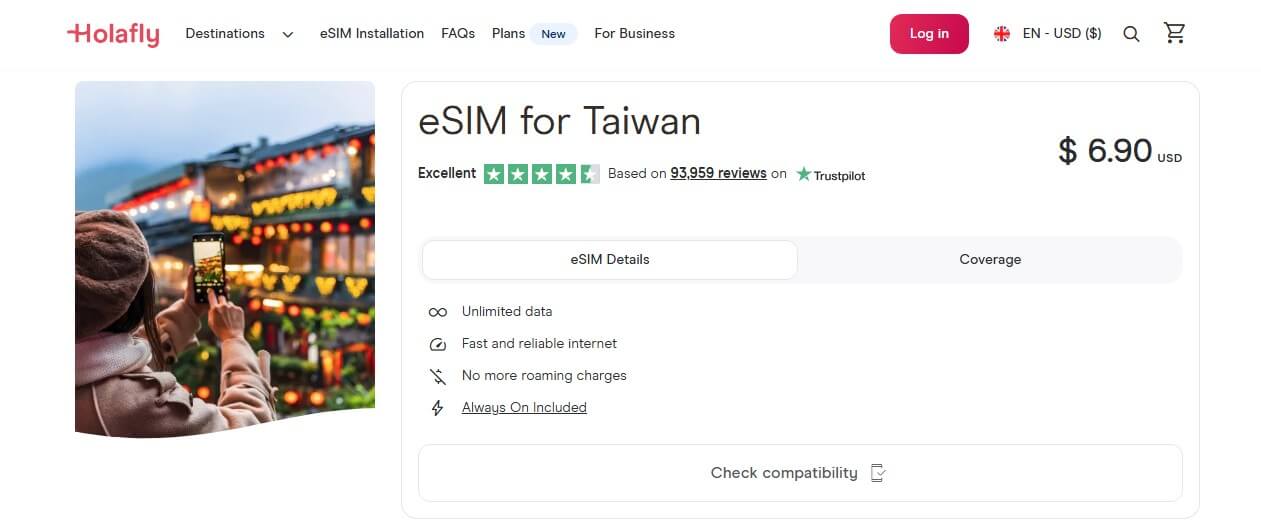 Holafly Esim Taiwan