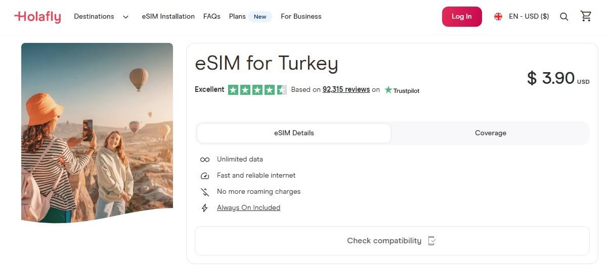 Holafly Esim Turkey
