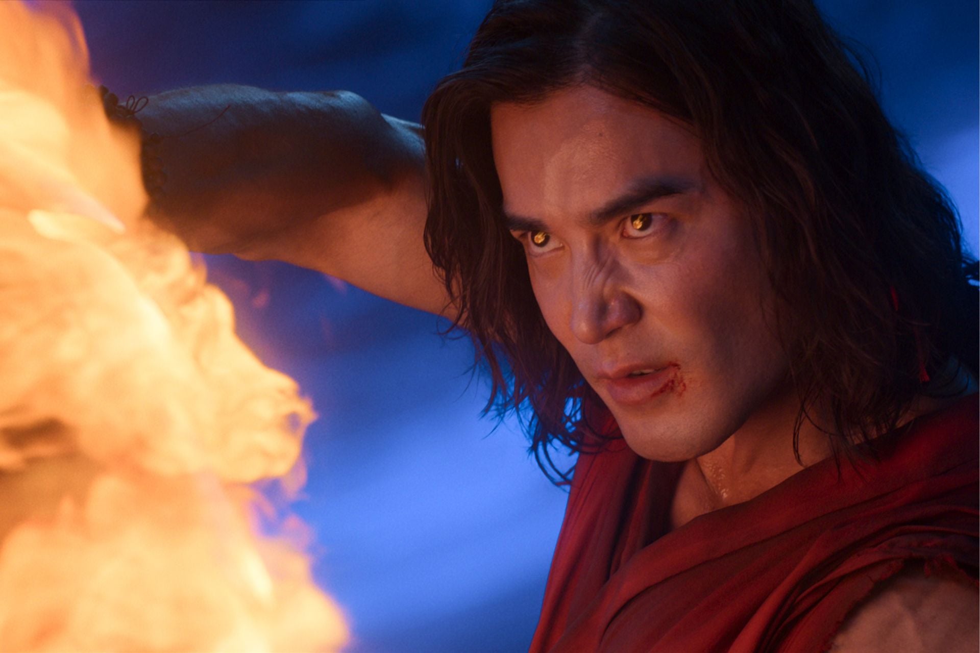 Liu Kang (Ludi Lin) is back in 'Mortal Kombat II,' now in theaters.