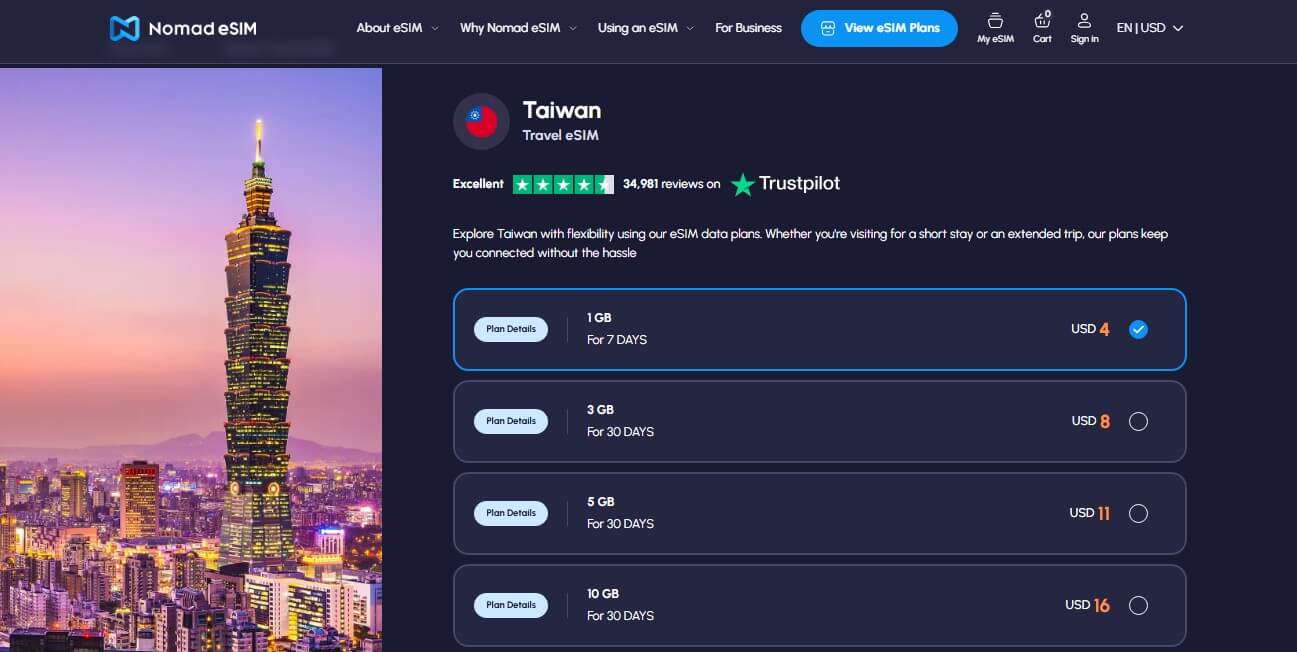 Nomad Esim Taiwan
