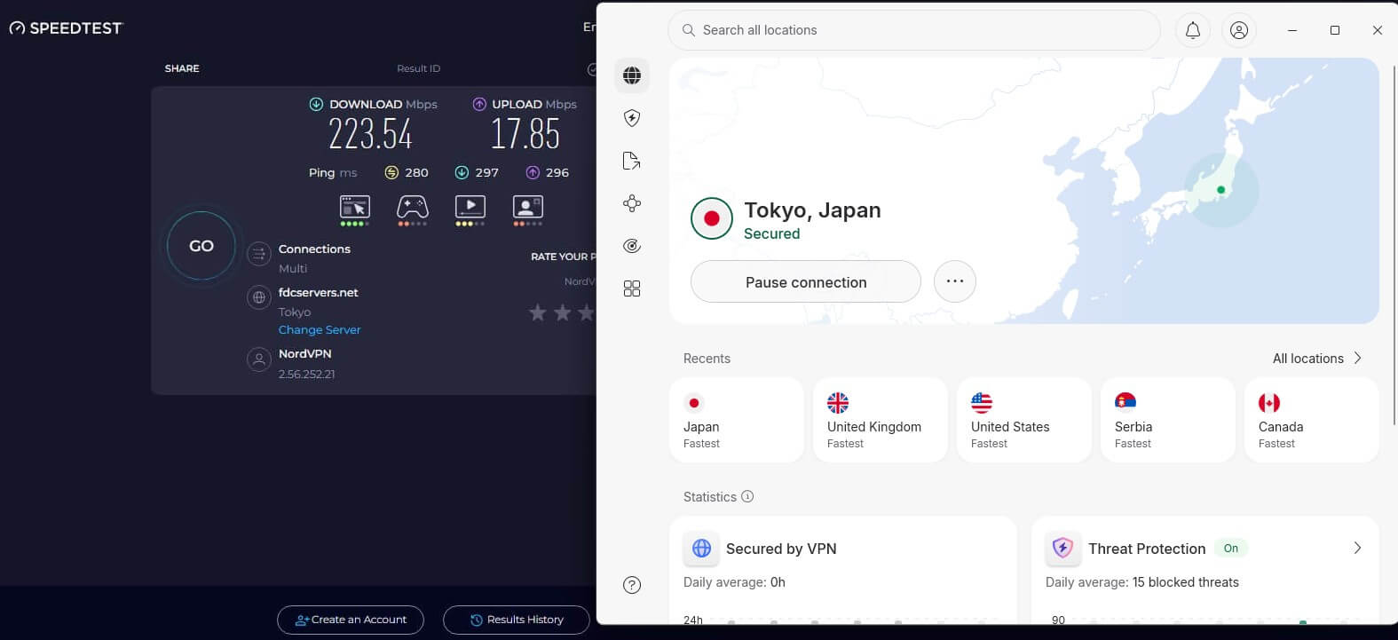 Nordvpn Japan Speed Test Results