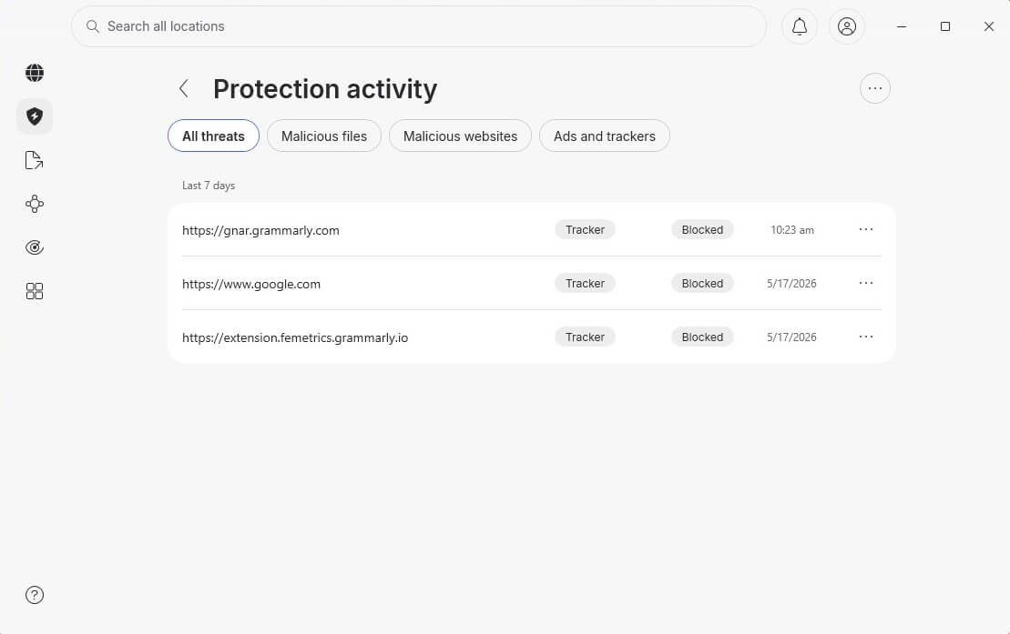 Nordvpn Threat Protection Activity