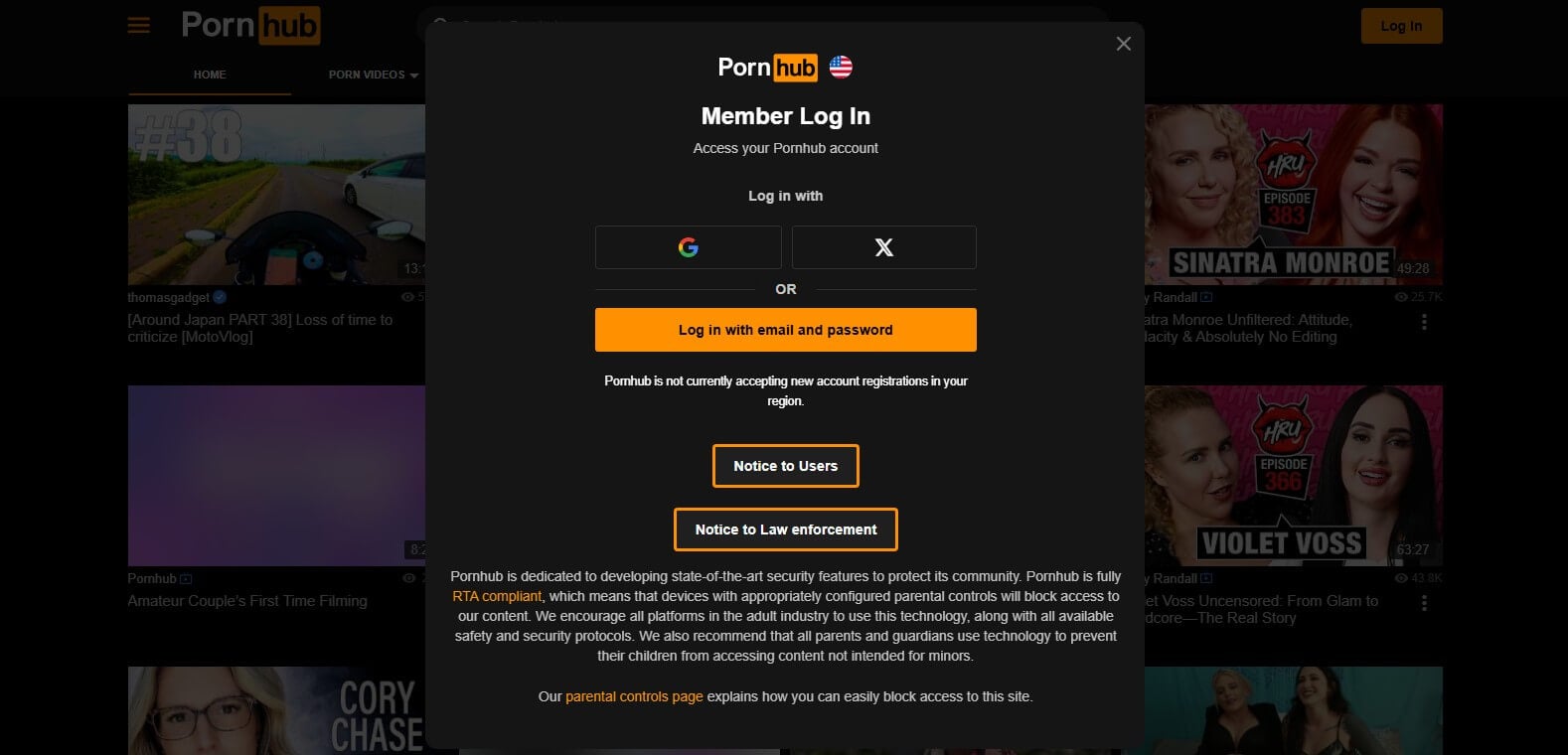 Pornhub Kansas Block