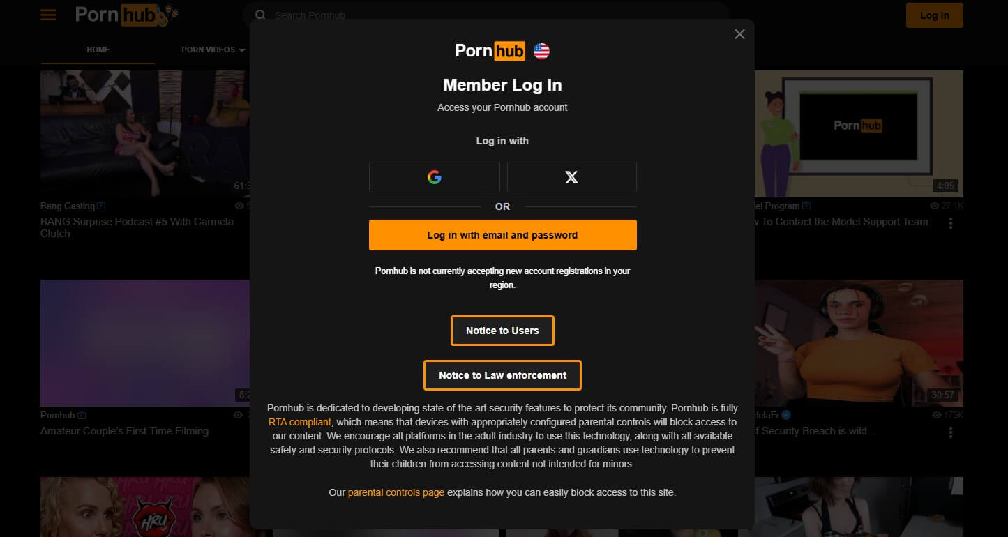 Pornhub Kentucky Block