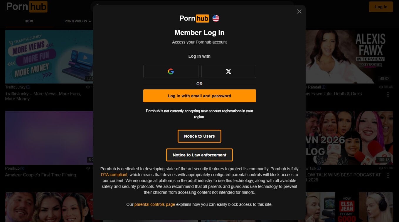 Pornhub Utah Block