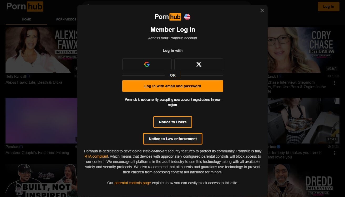 Pornhub Wyoming Block Login
