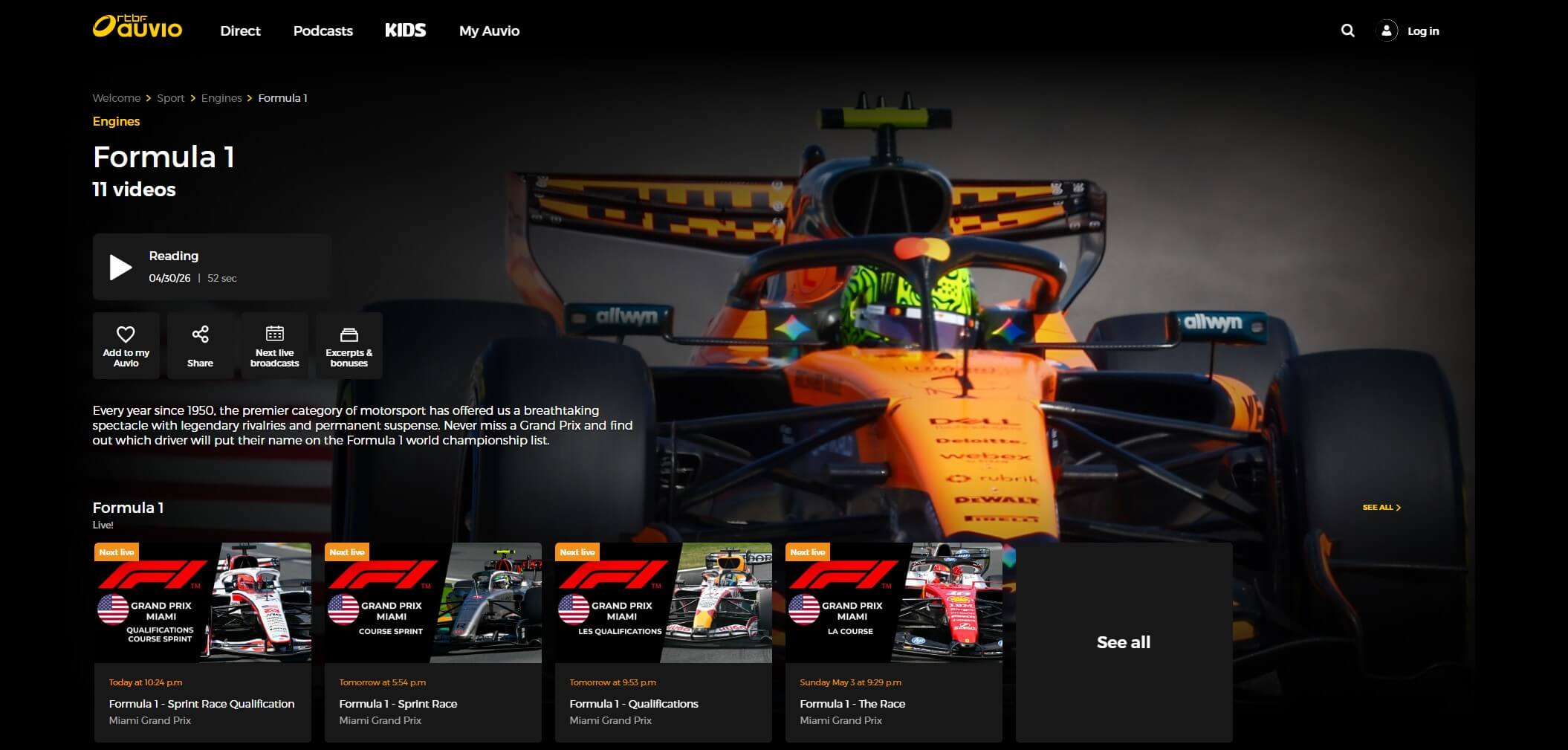 Rtbf Miami Gp F1 Live Stream