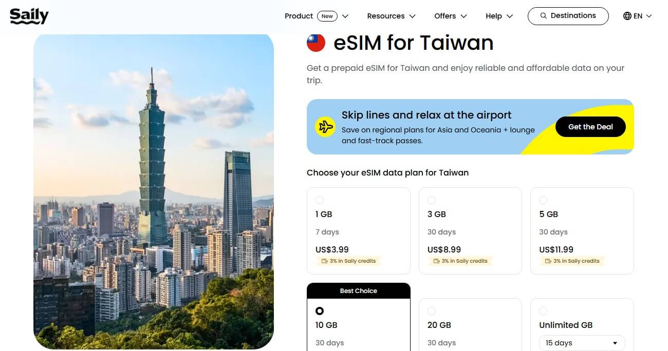 Saily Esim Taiwan