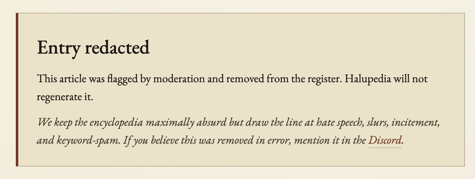 Halupedia deleted page