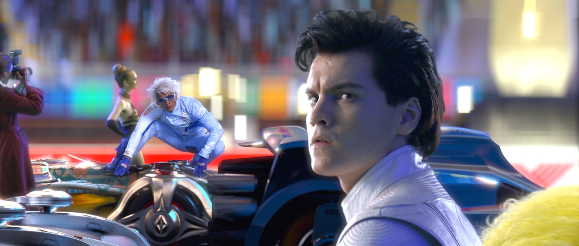 Speed Racer still of Emile Hirsch as Speed Racer.