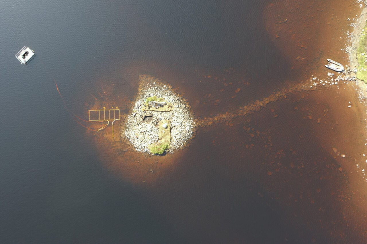 Aerial View Of Island At Loch Bhorgastail Crannog Southampton