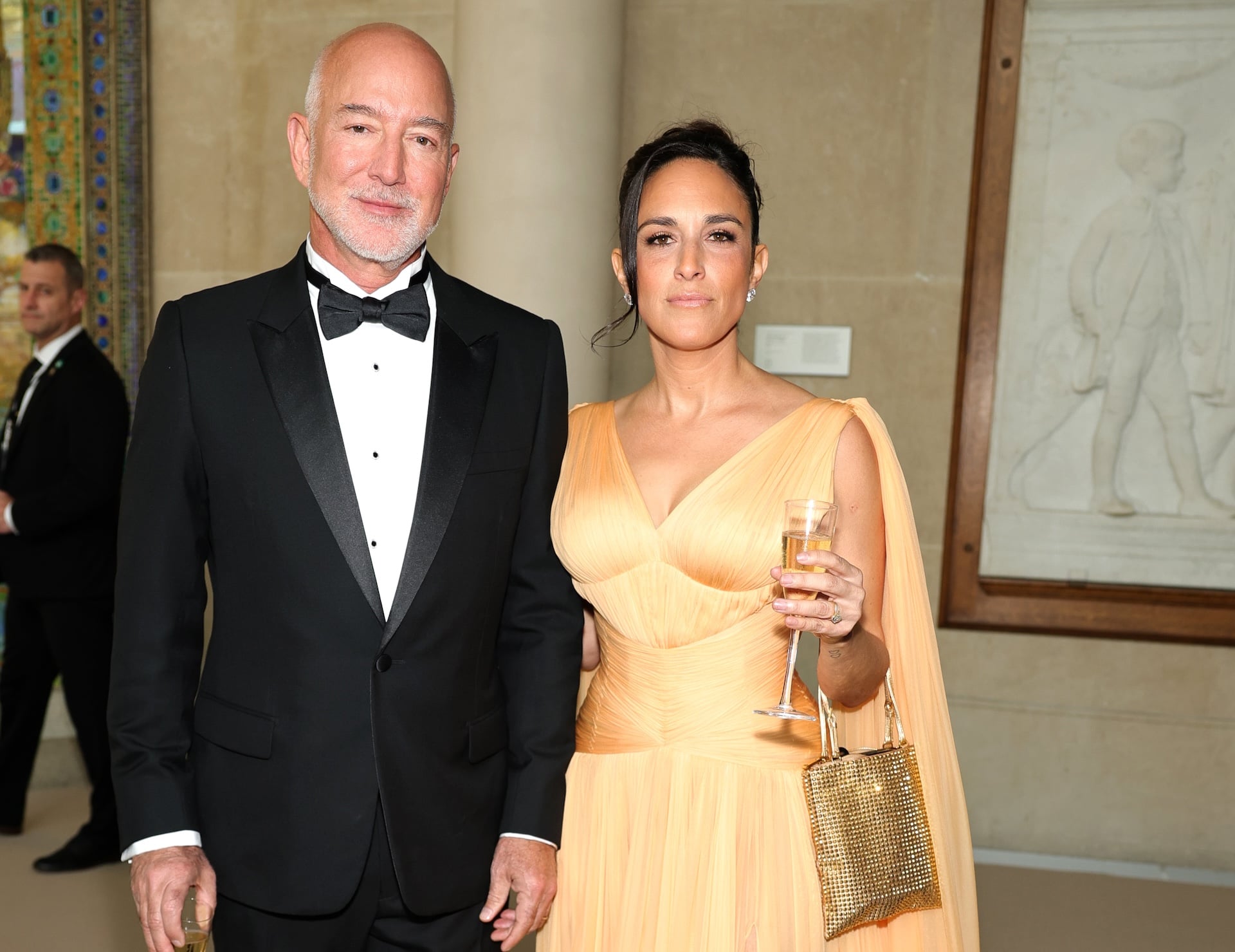 Jeff Bezos and Elena Sanchez Blair after Bezos apparently opted not to make a red carpet entrance