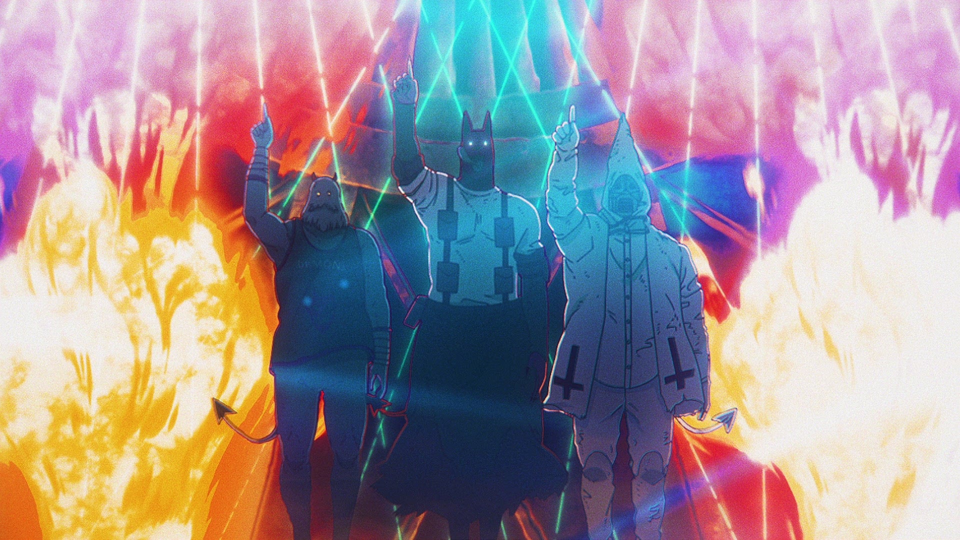 Dorohedoro still of devils raving.