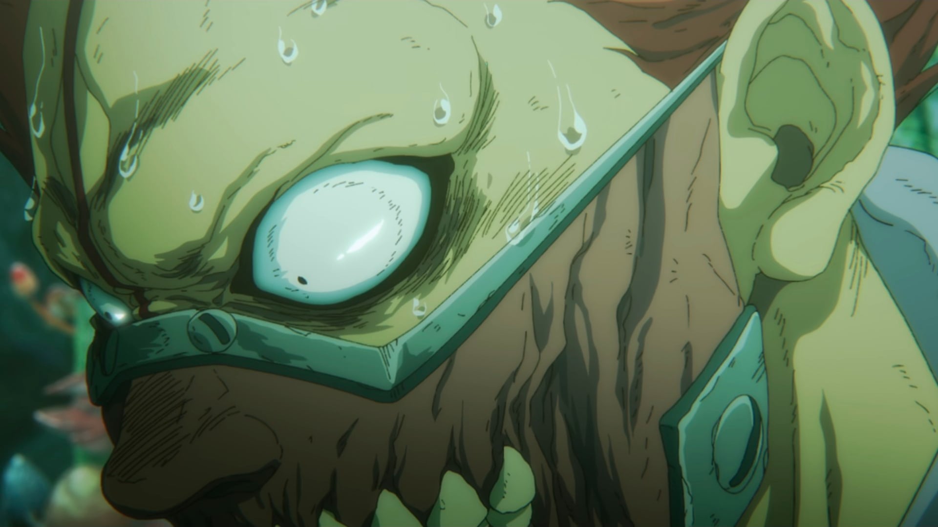 Dorohedoro extreme closeup of En.