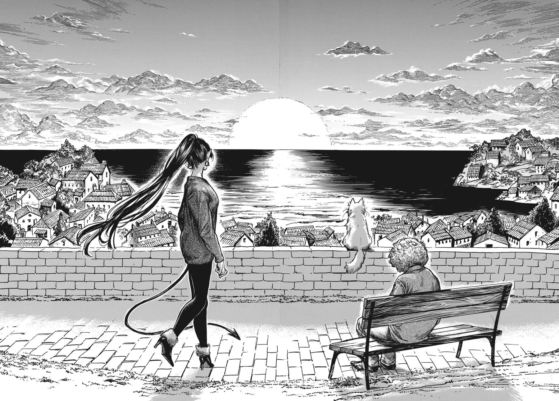 Eniale & Dewiela Manga panel of women watching a sunset.