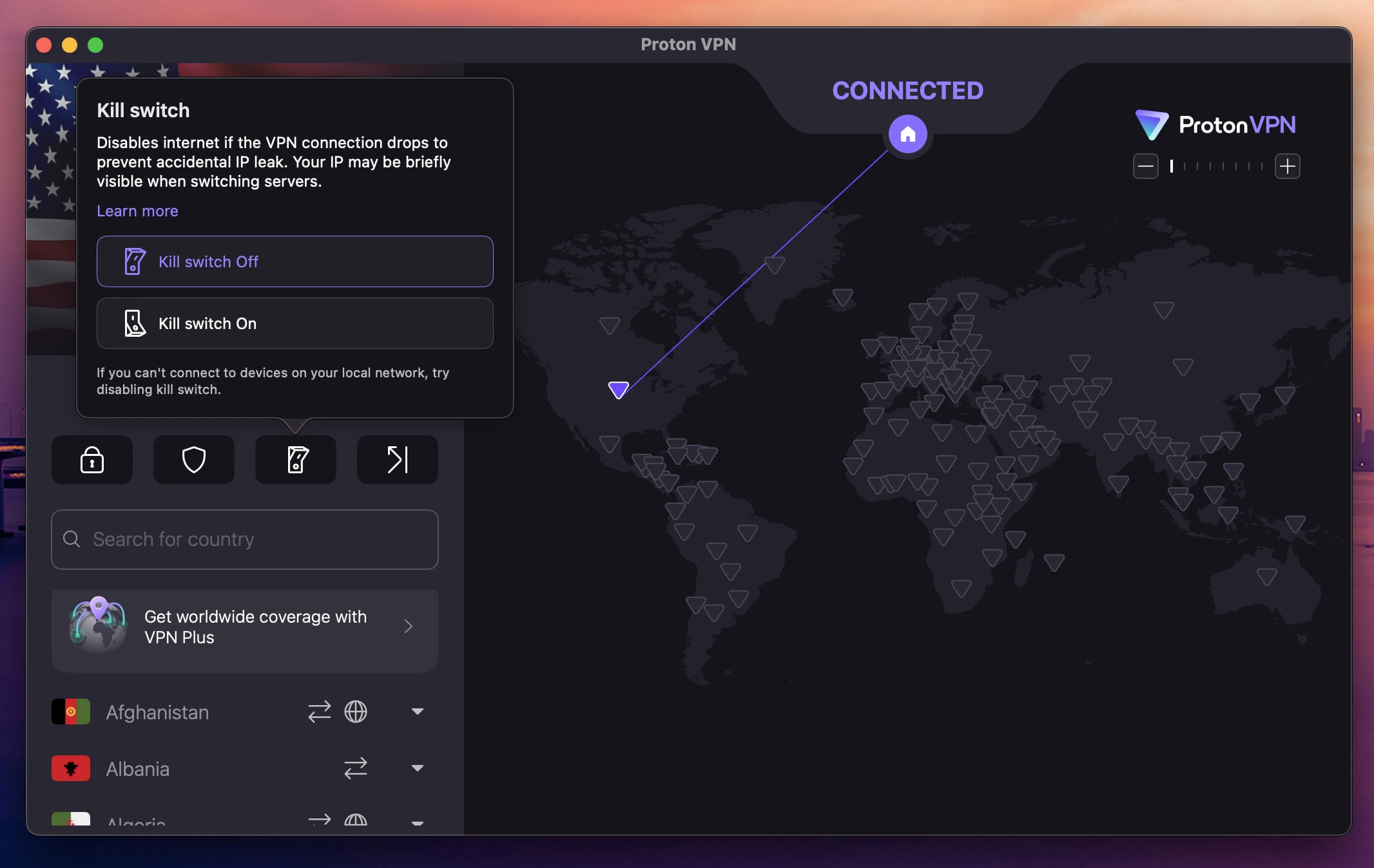Proton VPN macOS free kill switch