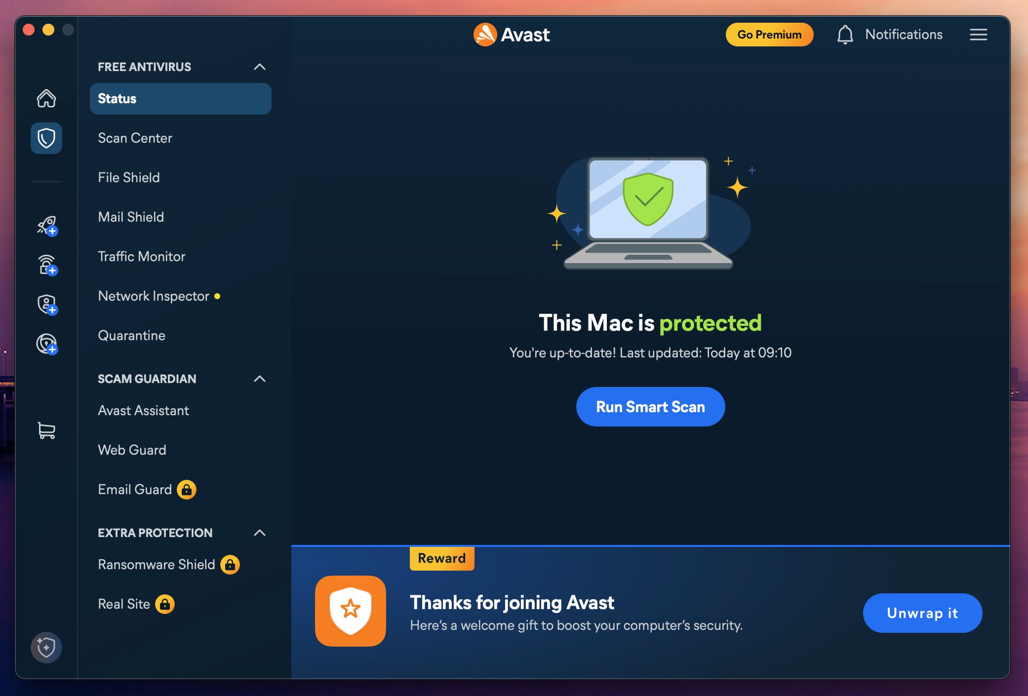 Mac is protected with Avast One