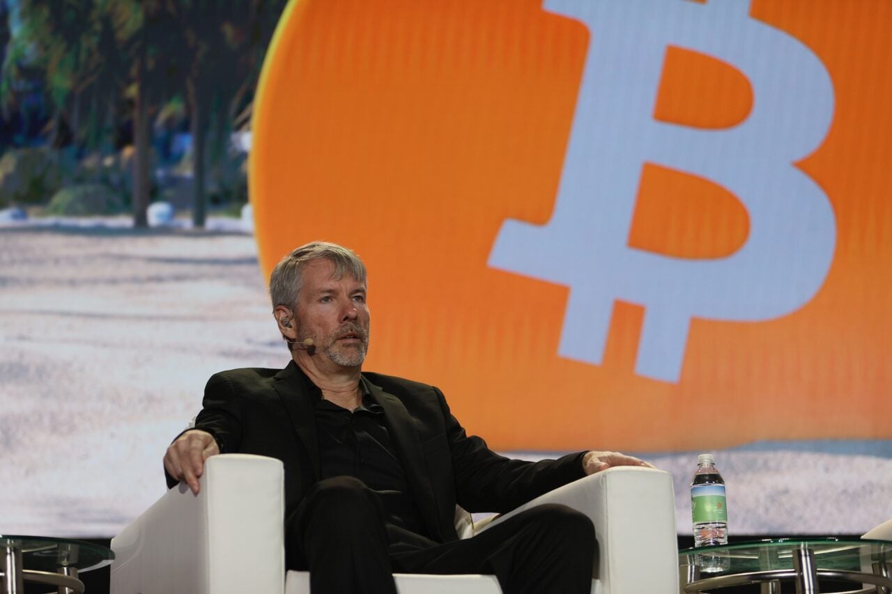 Michael Saylor at Bitcoin Conference Miami in 2021