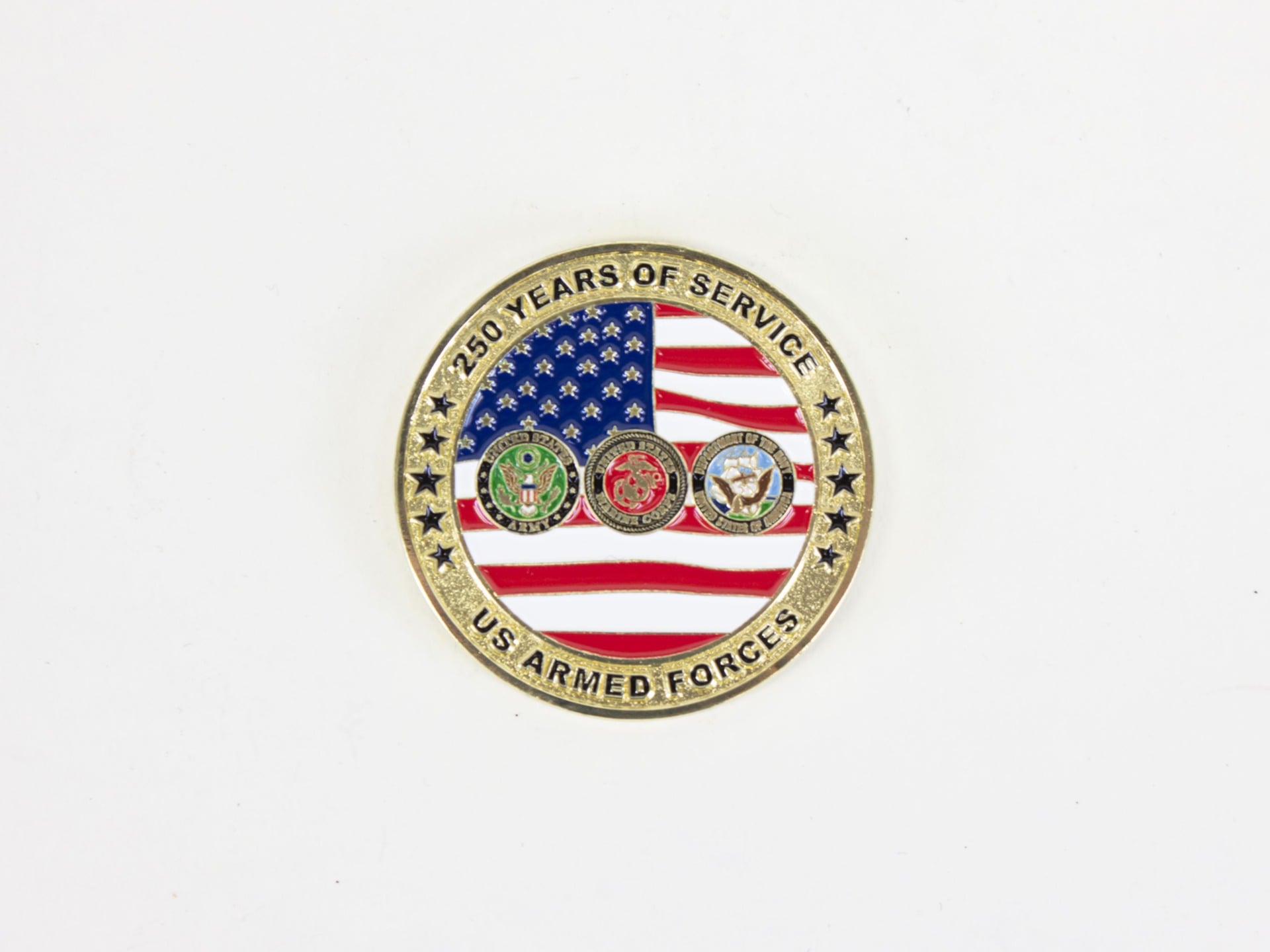 The commemorative challenge coin from Virginia that's included in the America 250 time capsule.