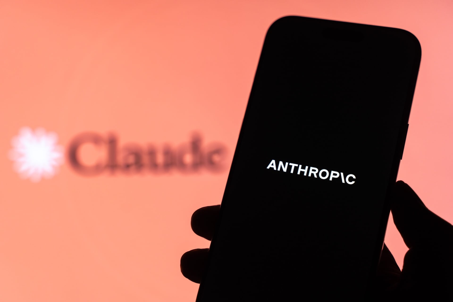 A smartphone screen displaying Anthropic company logo
