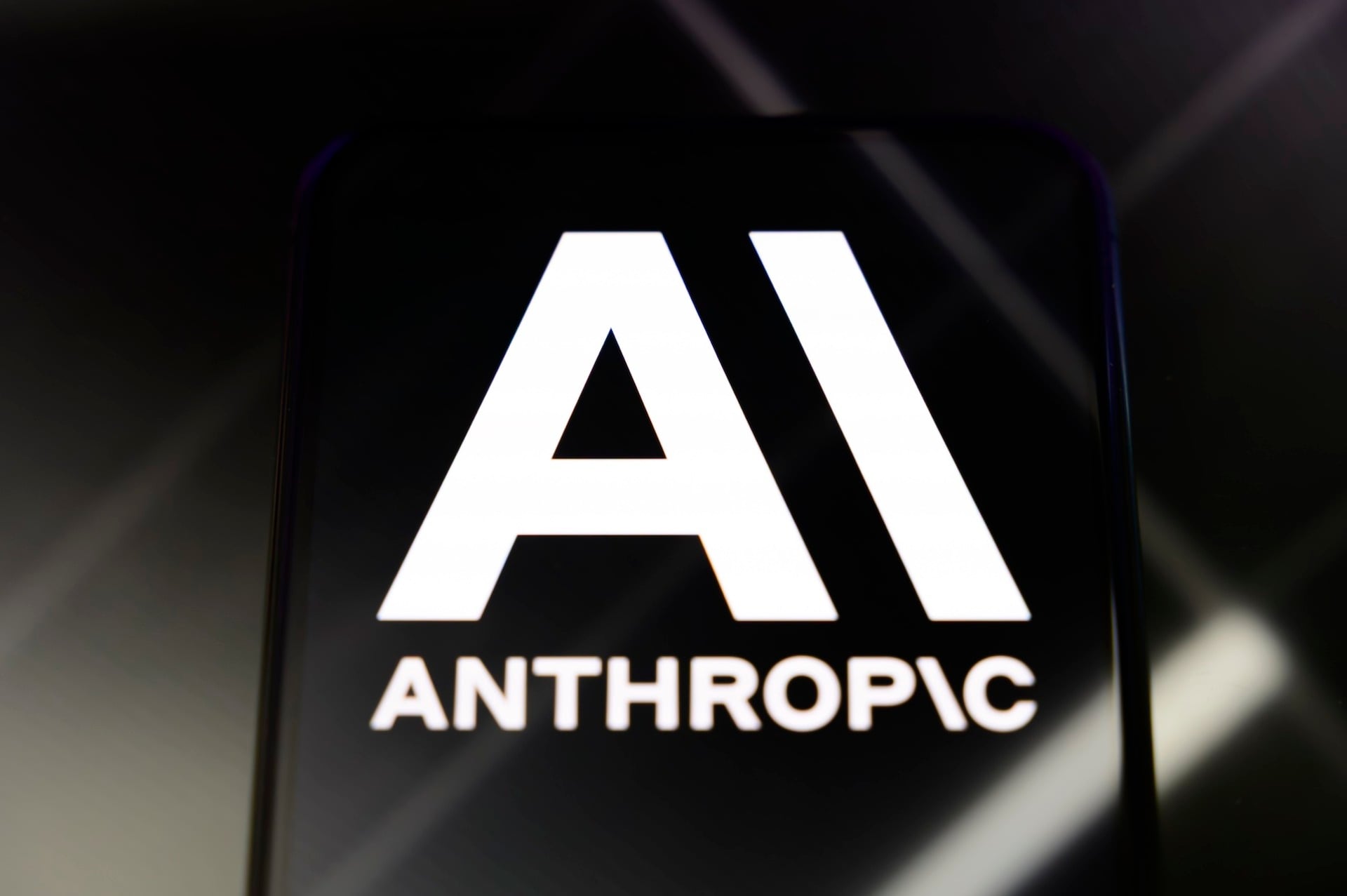 Anthropic logo displayed on a smartphone screen.