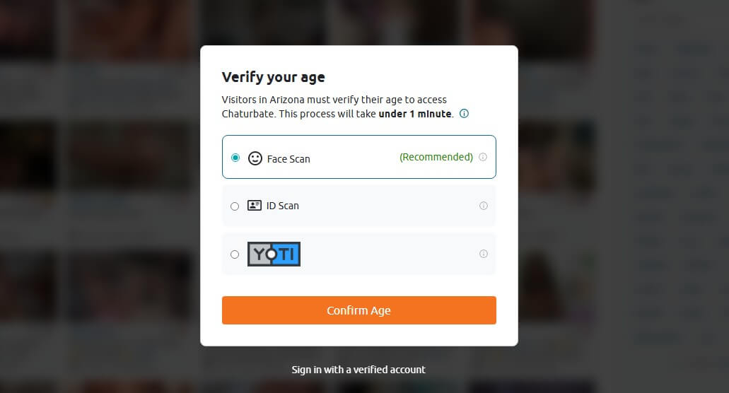 Chaturbate Age Verificaton Requirement