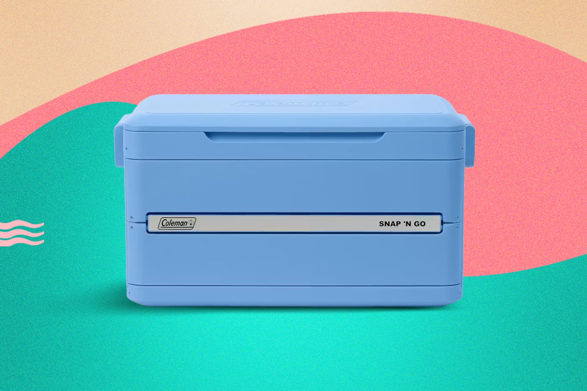 A product image of the Coleman Snap 'n Go 35 Quart Collapsible Hard Cooler.