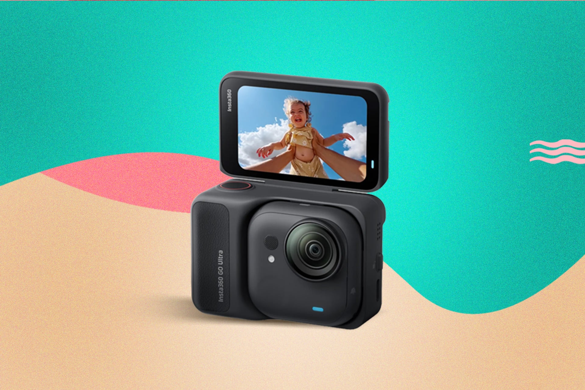 A product image of the Insta360 Go Ultra.