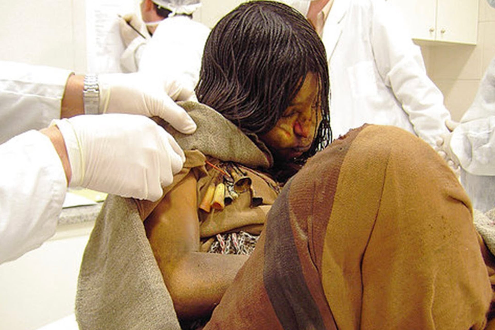 The Llullaillaco Maiden, the frozen mummy of a sacrificed Inca child discovered near the top of dormant volcano Llullaillaco in 1999.