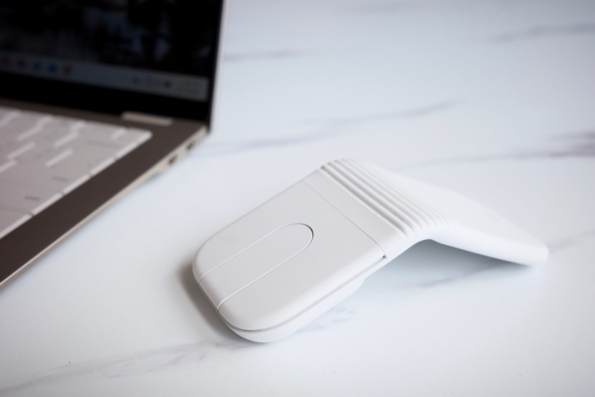 The Logitech Mobi Fold is the smallest, though also dirtiest, most awkward mouse I've ever used.