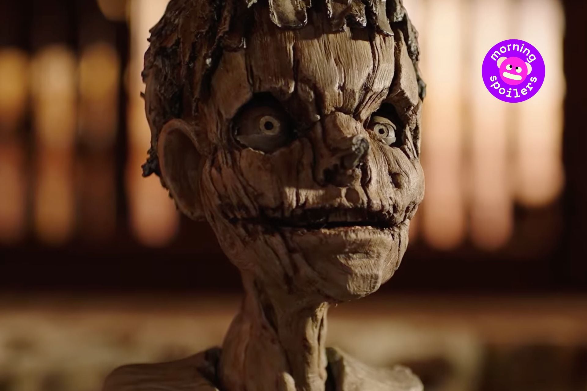 A screenshot from the "Pinocchio Unstrung" trailer.