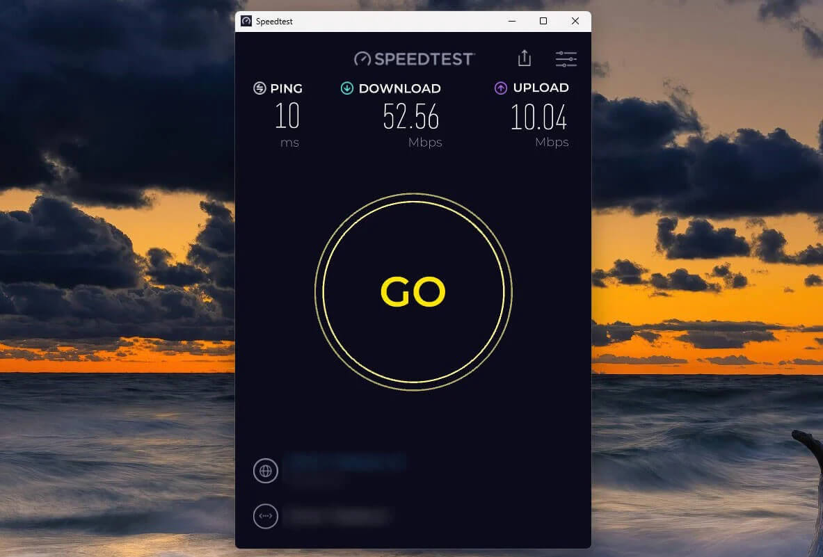 Native Internet Speed 50 Mbps