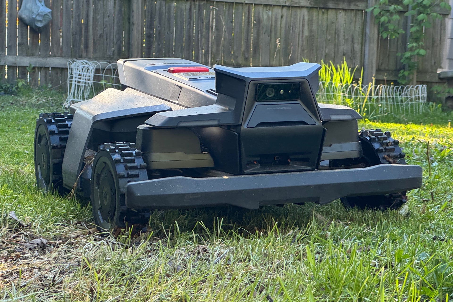 Navimow X430 pictured from the front.