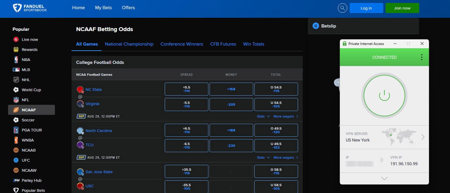 Pia Vpn Fanduel Unblock