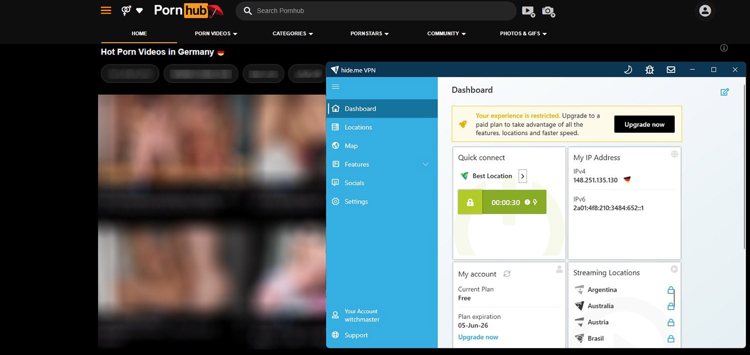 Pornhub Arizona Hide.me Unblock