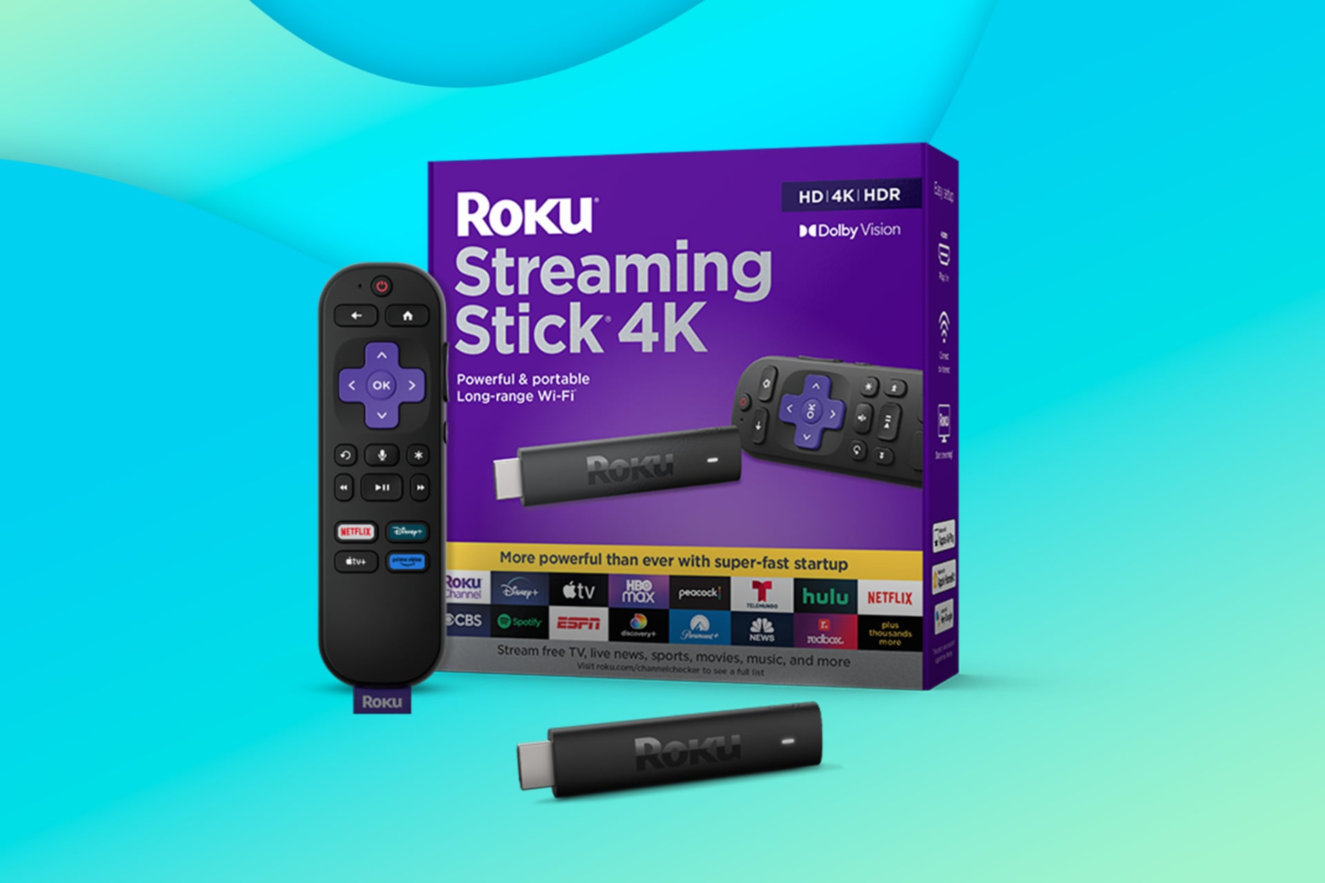 An image of the Roku Streaming Stick 4K.