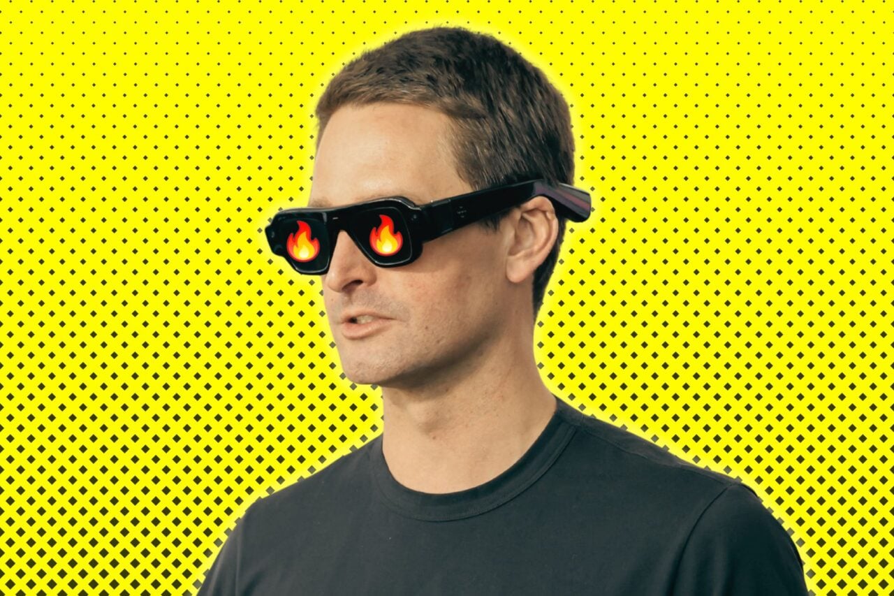 An image of Snap CEO Evan Spiegal with the new Specs.