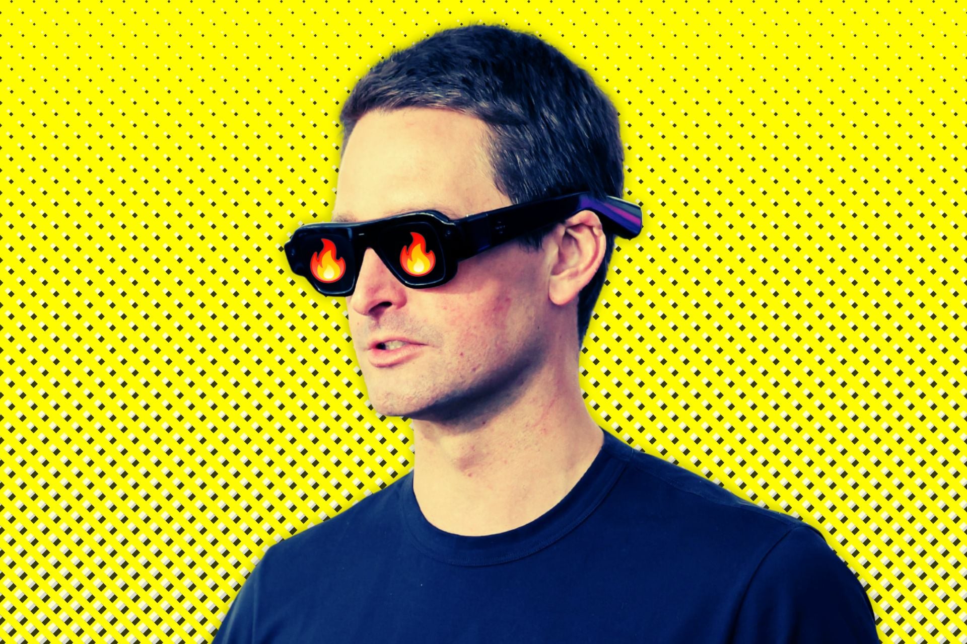 An image of Snap CEO Evan Spiegal with the new Specs.