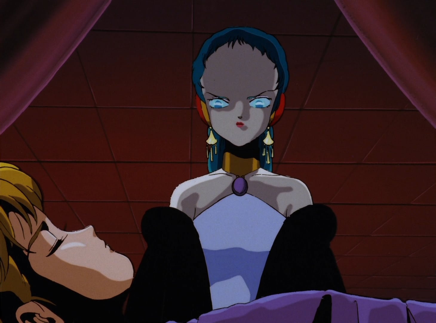 Vampire Hunter D still of Ramika looming over Doris.