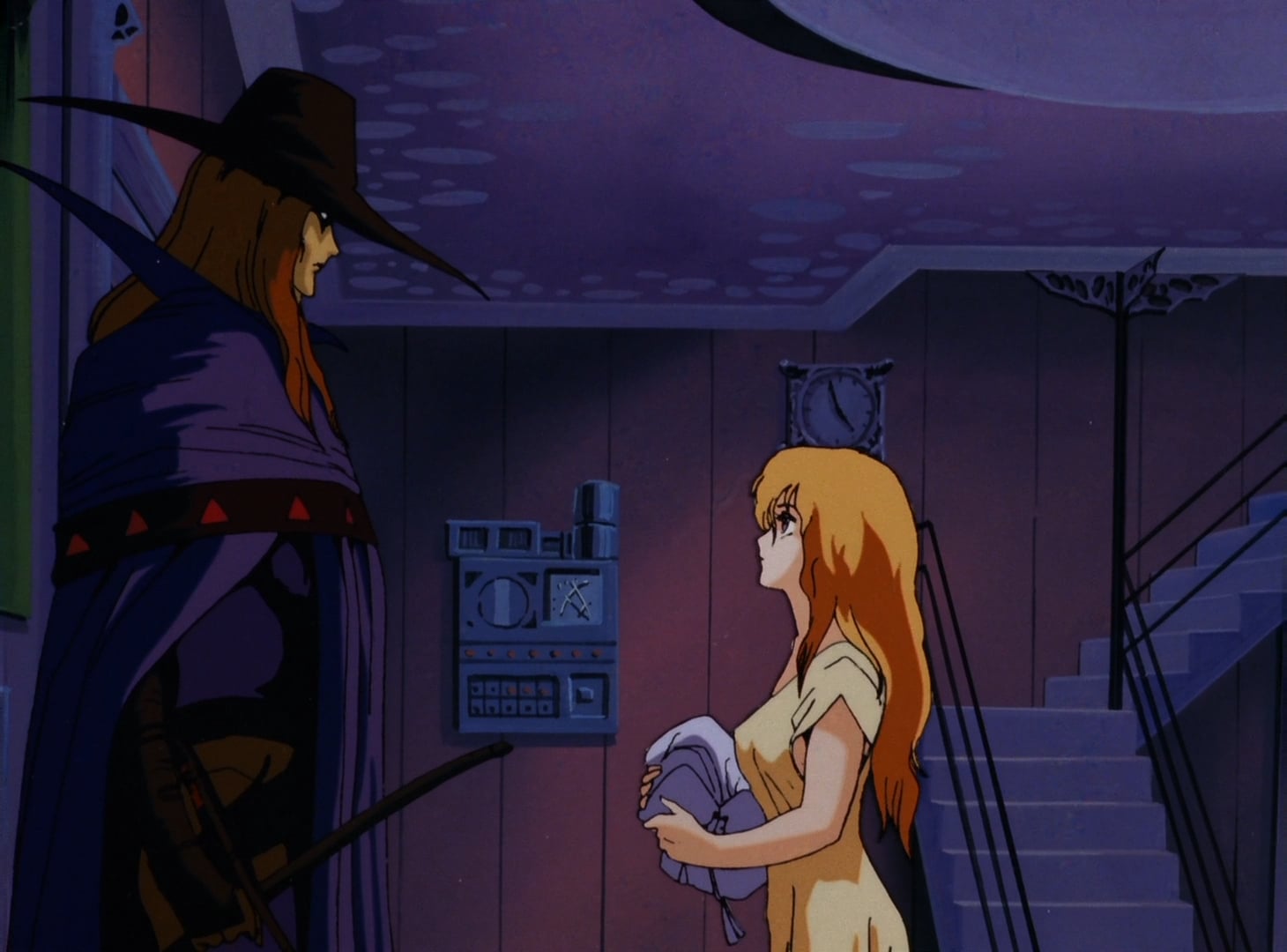 Vampire Hunter D still of D talking to Doris.