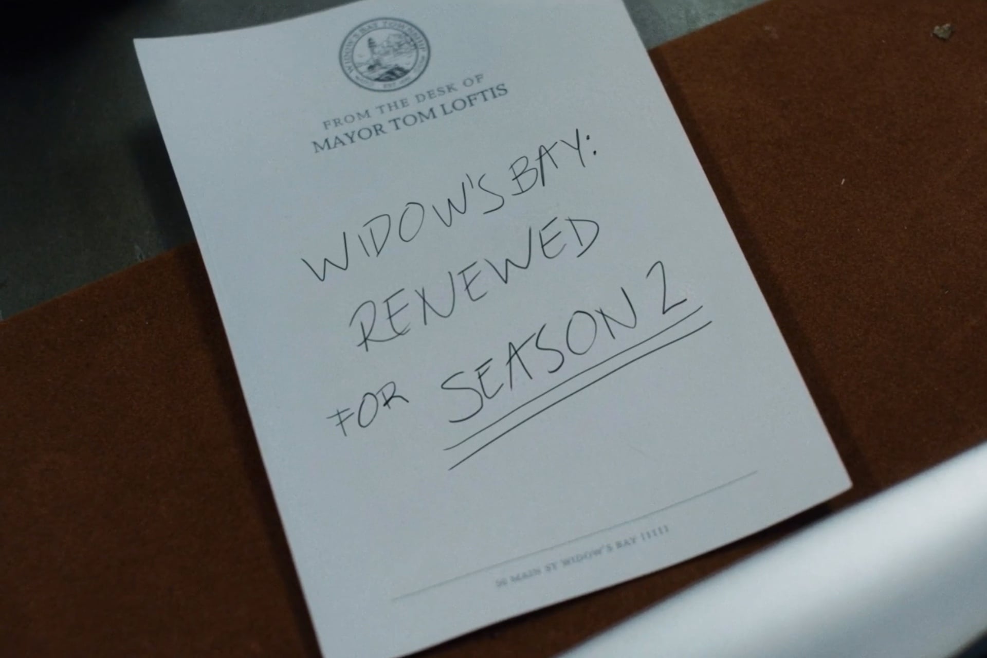 Apple TV's in-universe season two announcement.