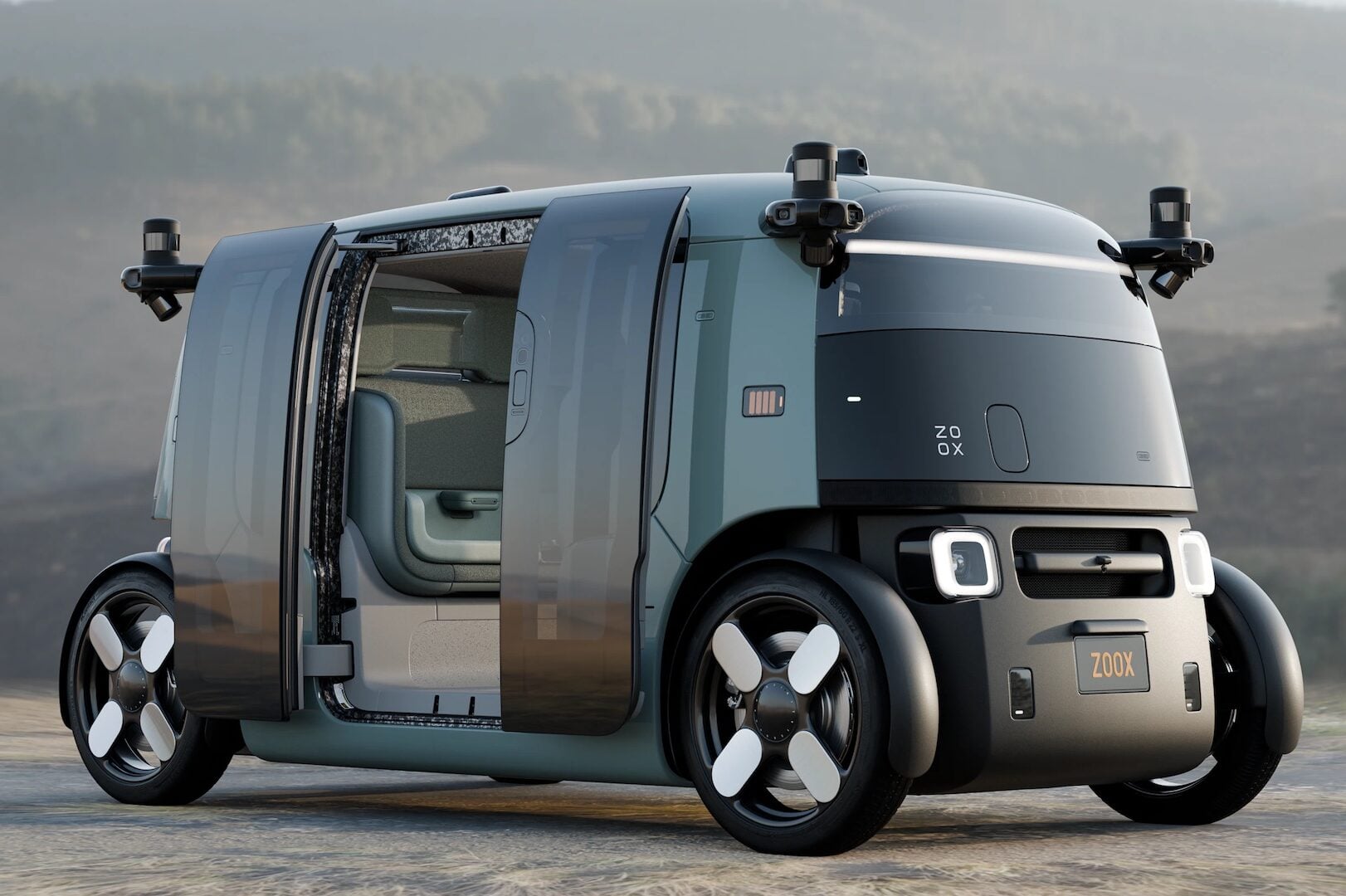 Zoox Updated Robotaxi Model Outside