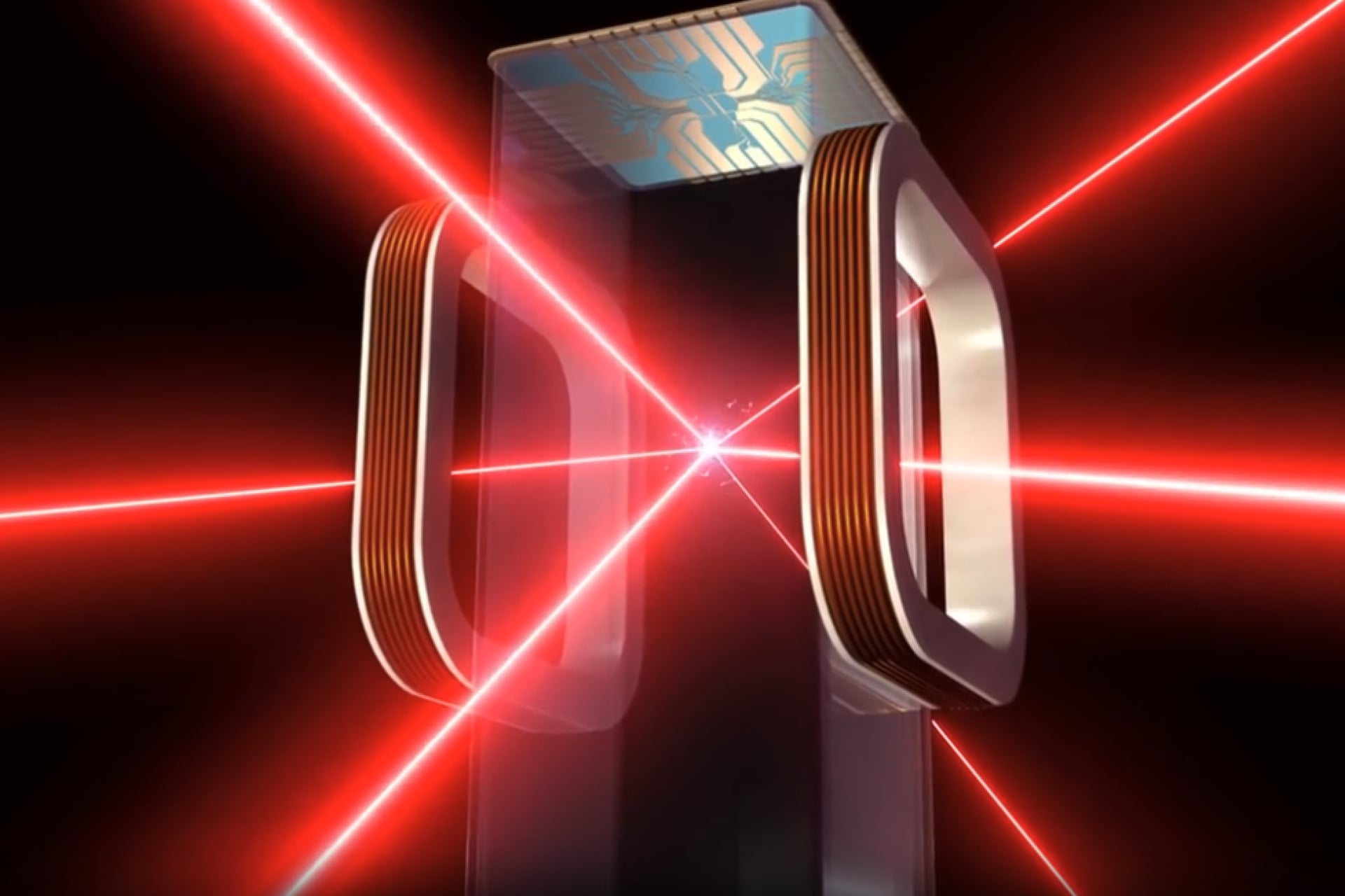 A graphic representation of creating Bose-Einstein condensates at the Cold Atom Laboratory installed at the International Space Station.