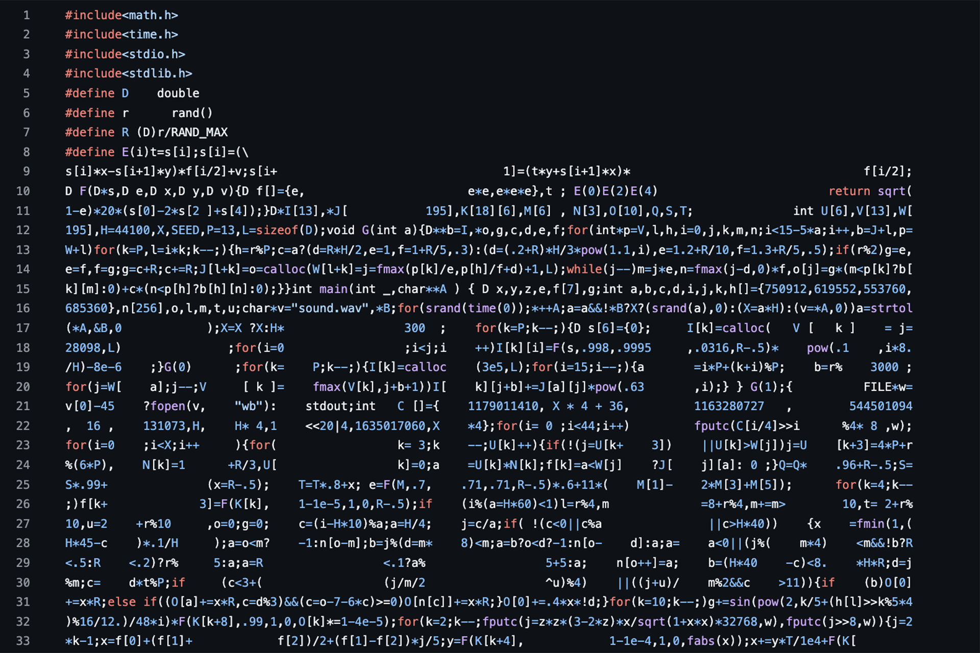 Ioccc Tompng source code