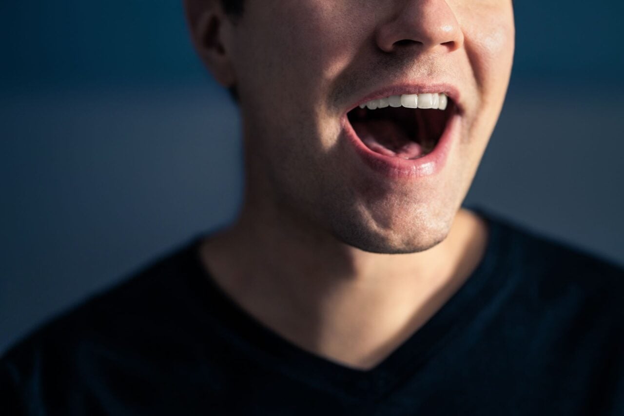 Man Opening Mouth