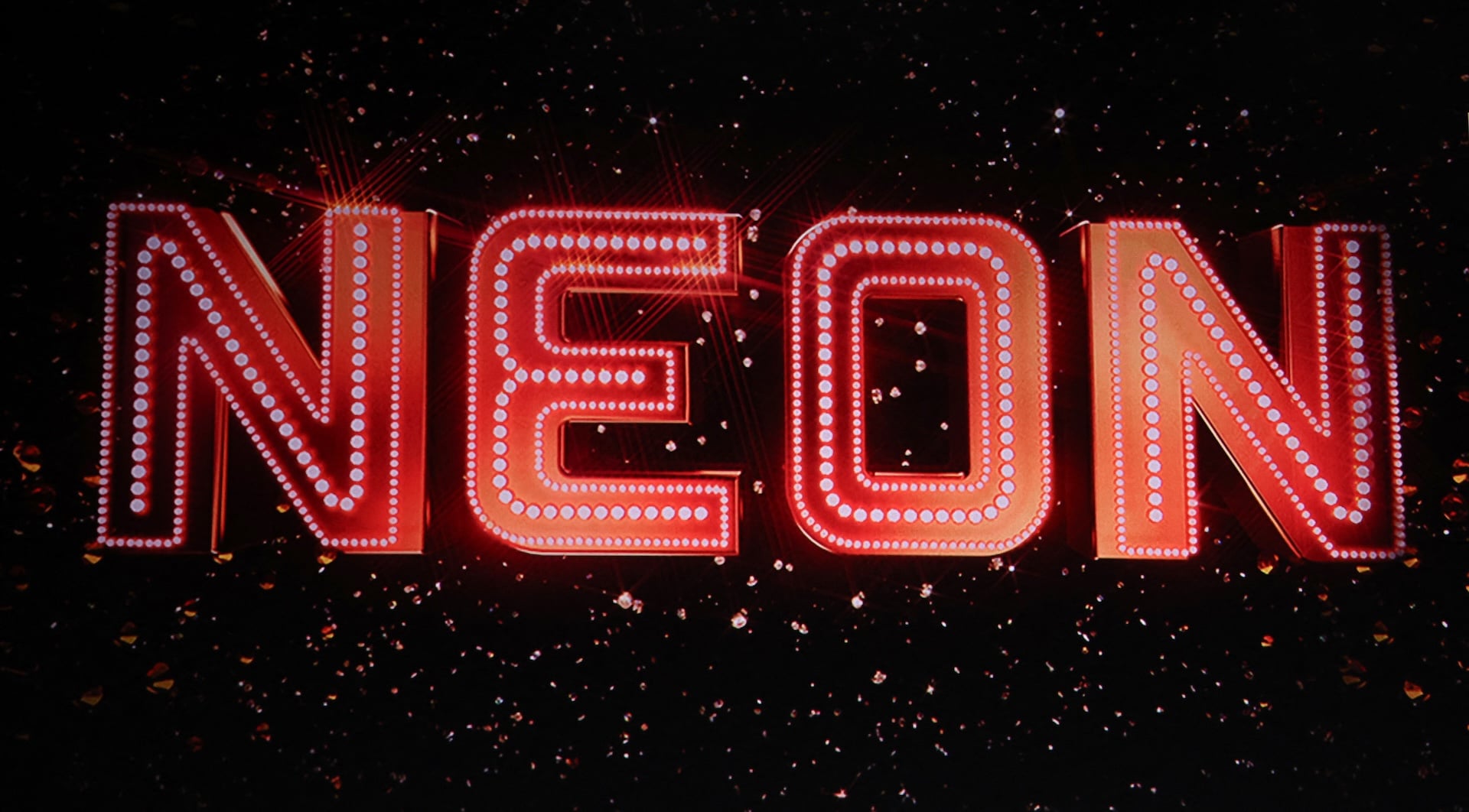 The Neon logo is projected on stage