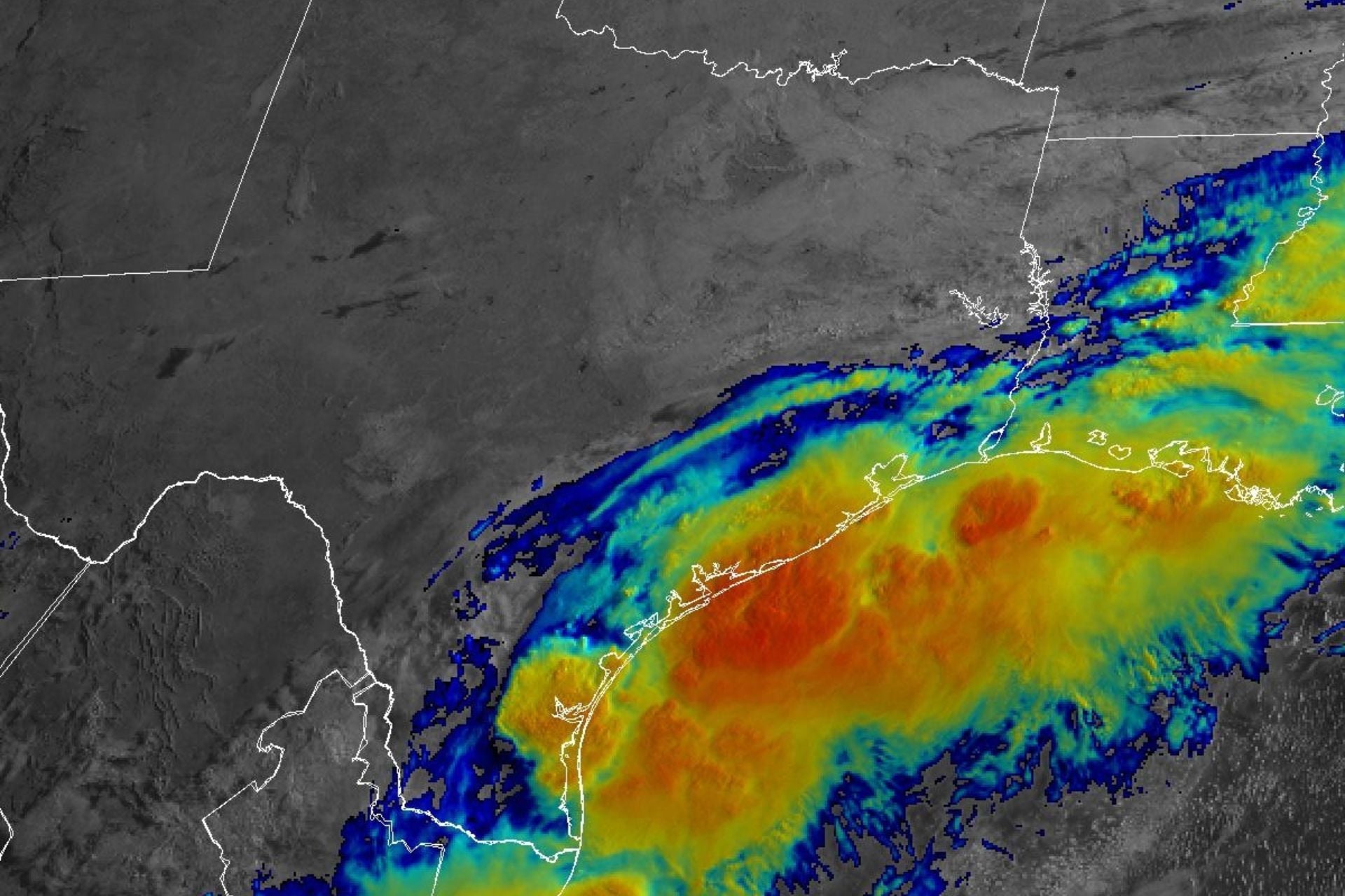 Forecasters were monitoring the development of a broad area of low pressure located inland over South Texas on the morning of June 16, 2026.